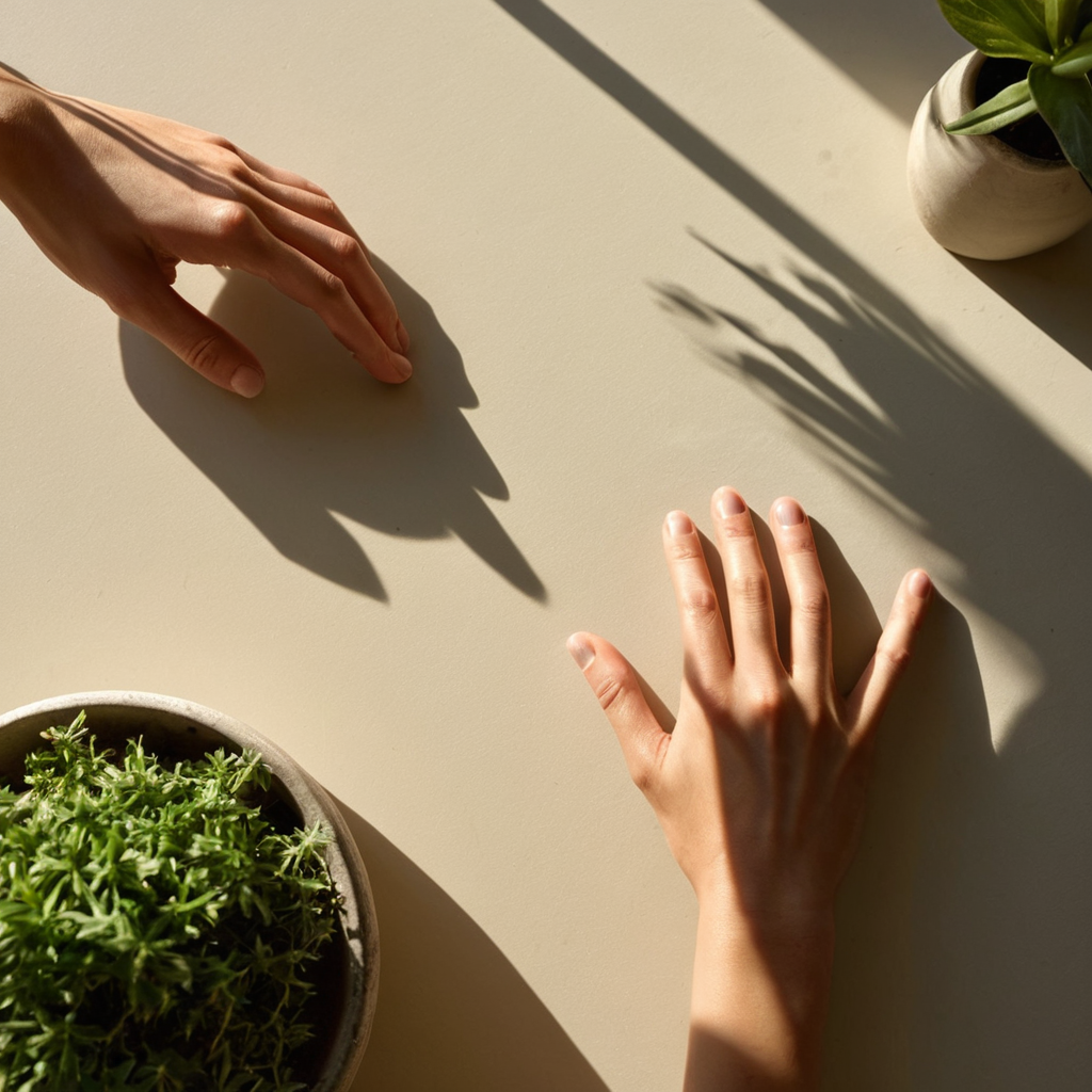 Morning light on fresh herbs, a touch of handmade warmth 🌱