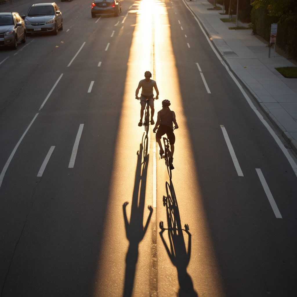 At 133, the night streets become a clean grid—bikes flicker like neon ghosts.